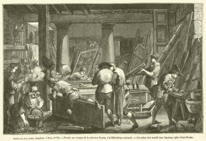 Laboratorio del signor Jadot, falegname, a Parigi da French School