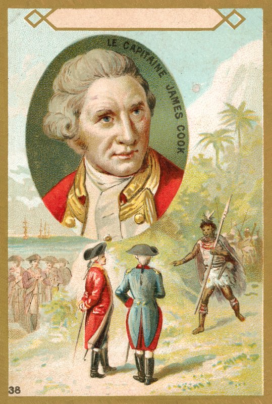 Capitano James Cook, esploratore inglese da French School