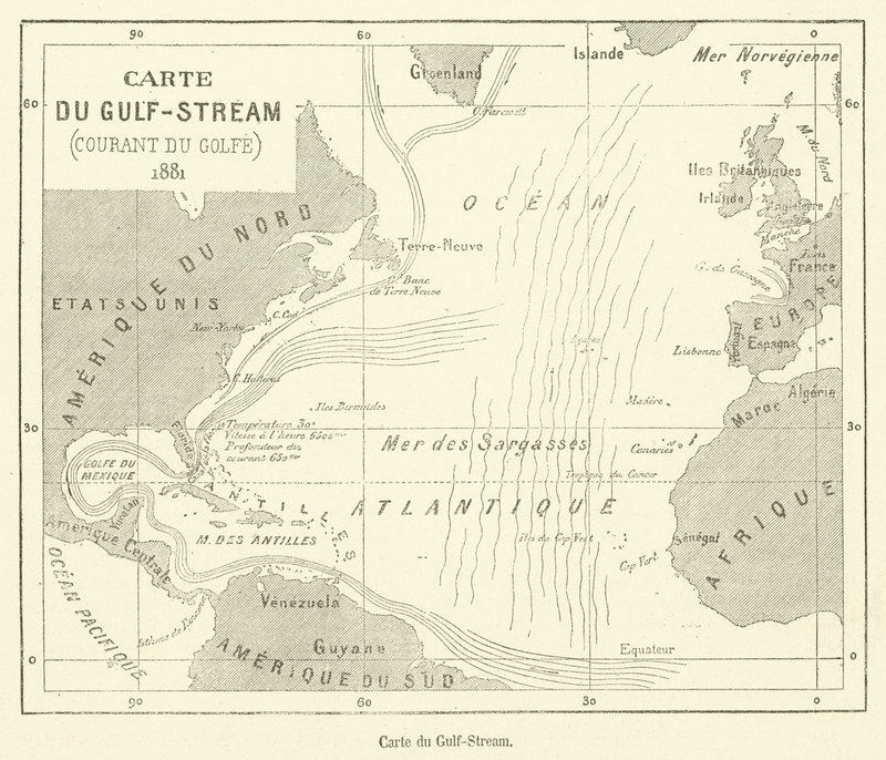 Carta del Gulf Stream da French School