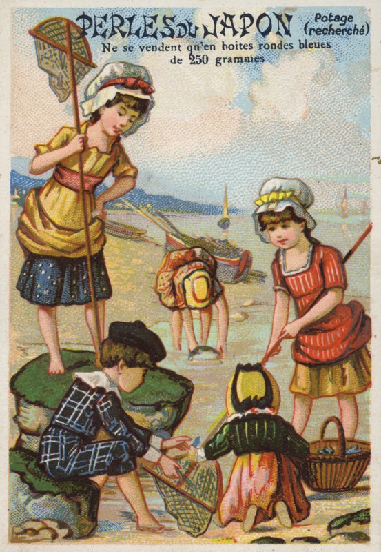 Bambini che pescano sulla spiaggia da French School