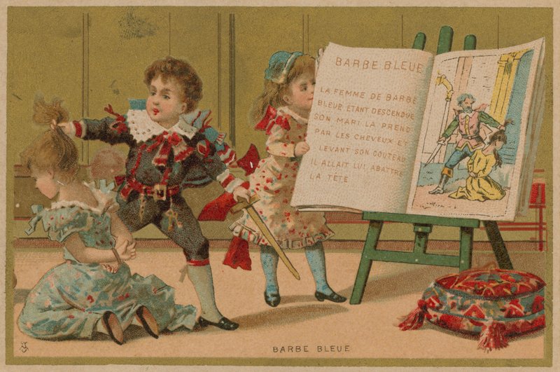 Bambini che recitano la storia di Barbablù da French School
