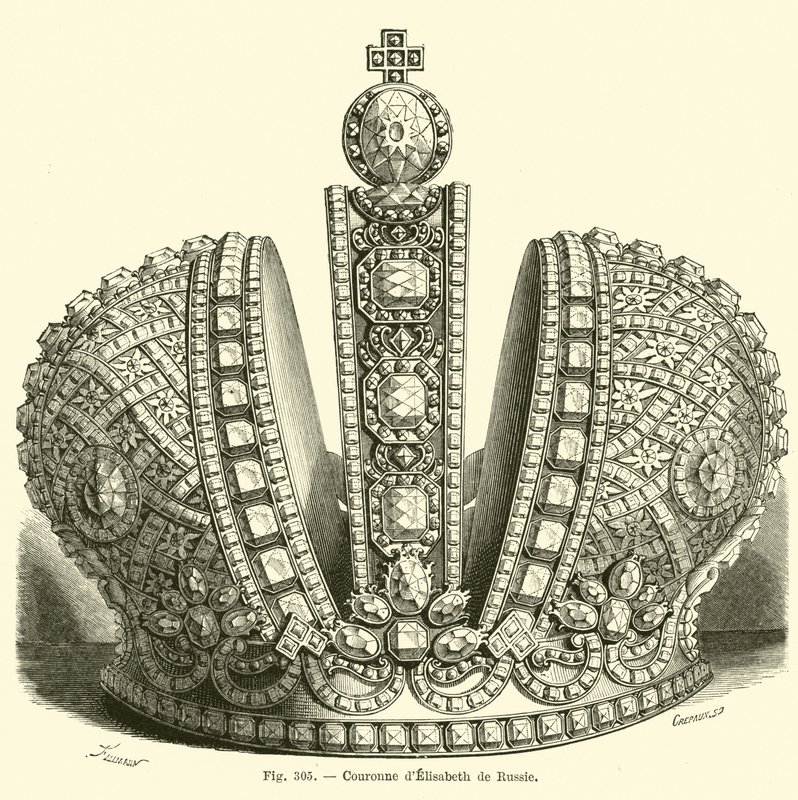 Corona di Elisabetta di Russia da French School