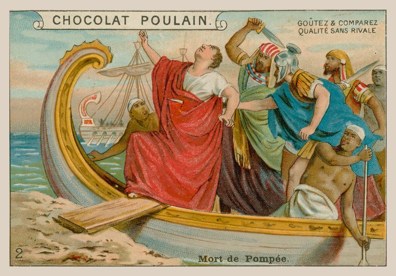Morte di Pompeo (106-48 a.C.) da French School
