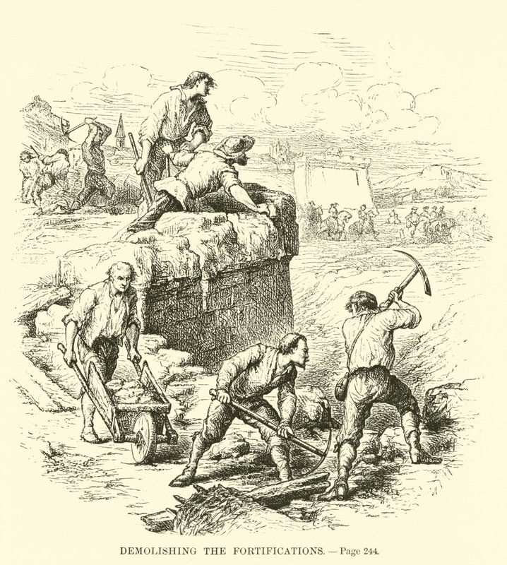 Demolizione delle fortificazioni da French School