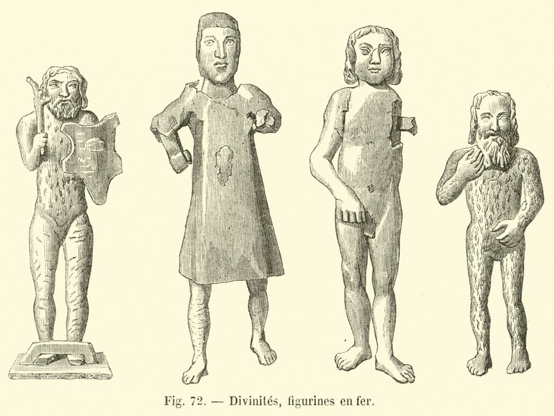 Divinità, figurine in ferro da French School
