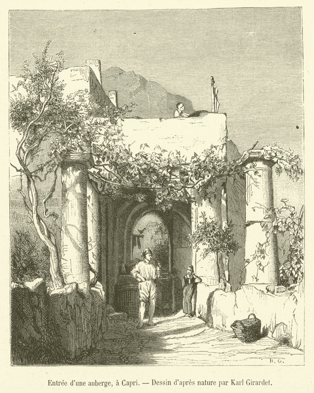 Ingresso di una locanda, a Capri da French School