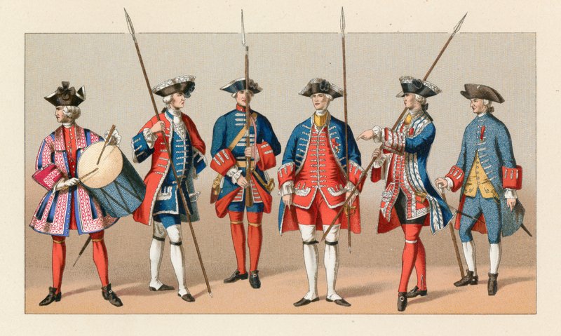 Costume francese del XVIII secolo da French School