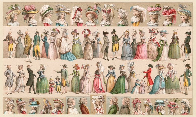 Costume francese del XVIII secolo da French School