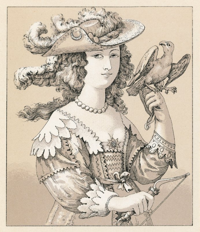 Costume francese del XVII secolo da French School