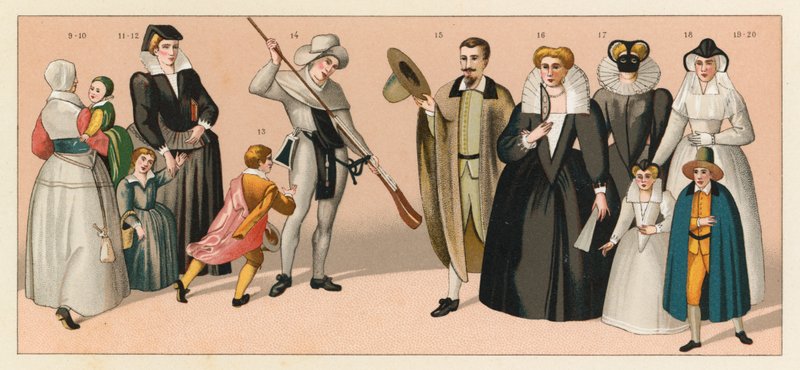 Costume francese del XVI secolo da French School