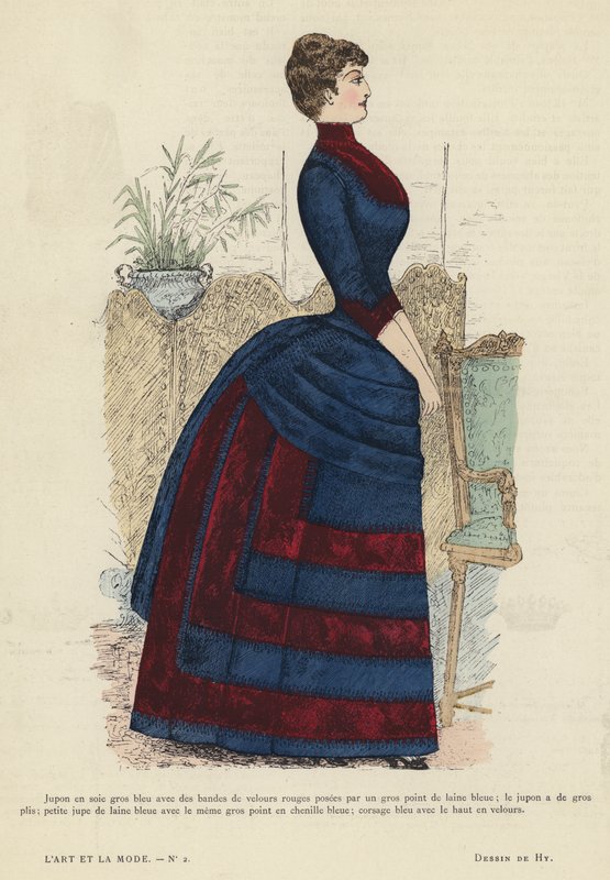 Piatto di moda francese, 1885-86 da French School