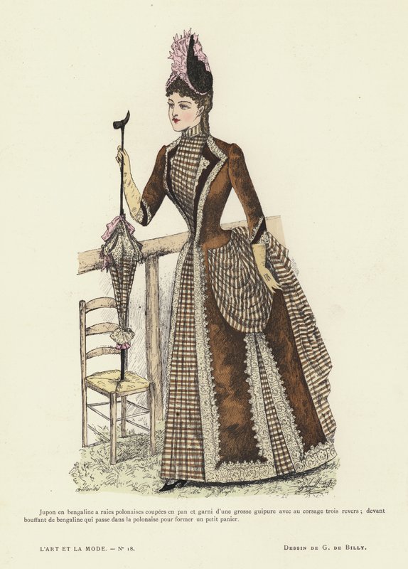 Piatto di moda francese, 1885-86 da French School
