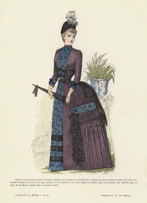 Piatto di moda francese, 1885-86 da French School