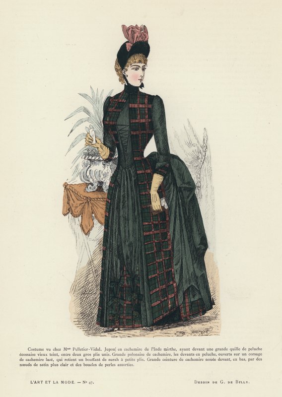 Piatto di moda francese, 1885-86 da French School