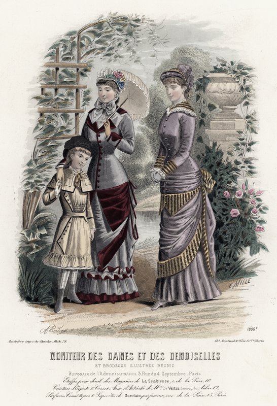 Tavola di moda francese, fine XIX secolo da French School