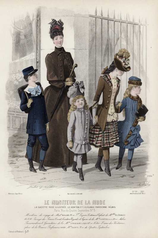 Tavola di moda francese, fine XIX secolo da French School