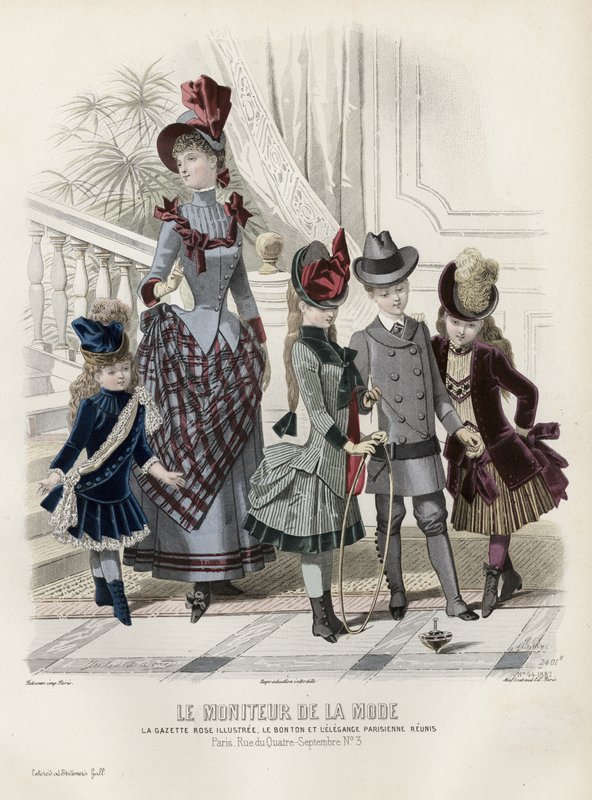 Tavola di moda francese, fine XIX secolo da French School
