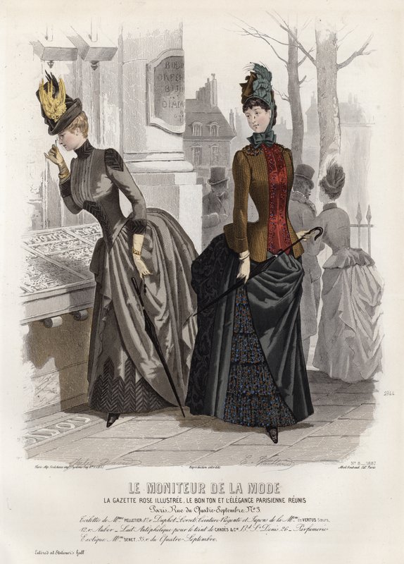 Tavola di moda francese, fine XIX secolo da French School