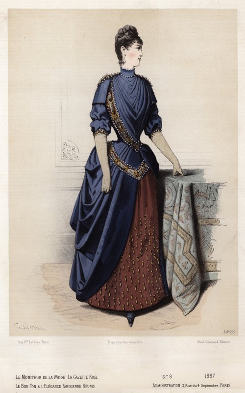 Tavola di moda francese, fine XIX secolo da French School