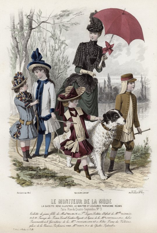 Tavola di moda francese, fine XIX secolo da French School