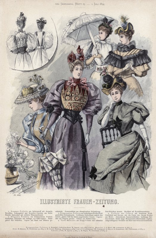 Tavola di moda francese, fine XIX secolo da French School