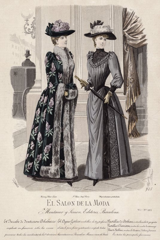 Tavola di moda francese, fine XIX secolo da French School