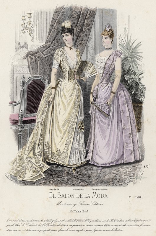 Tavola di moda francese, fine XIX secolo da French School
