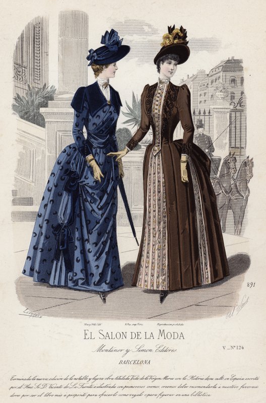Tavola di moda francese, fine XIX secolo da French School