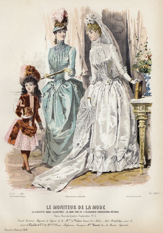 Tavola di moda francese, fine XIX secolo da French School