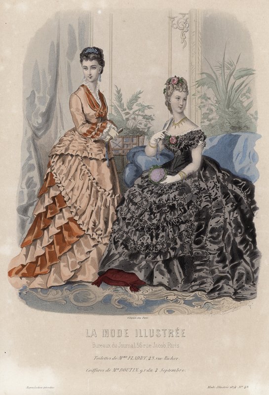 Tavola di moda francese, fine XIX secolo da French School