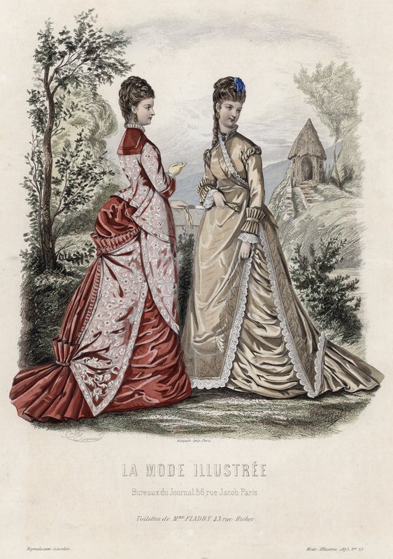 Tavola di moda francese, fine XIX secolo da French School