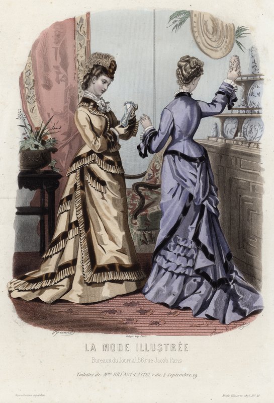 Tavola di moda francese, fine XIX secolo da French School