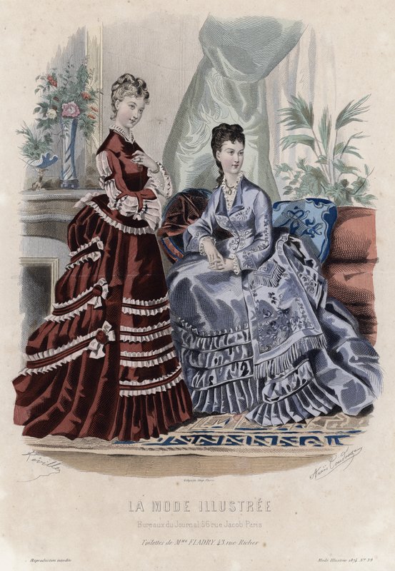 Tavola di moda francese, fine XIX secolo da French School