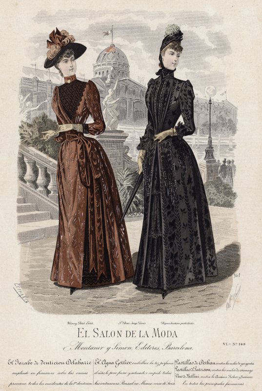 Tavola di moda francese, fine XIX secolo da French School