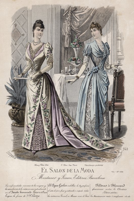 Tavola di moda francese, fine XIX secolo da French School