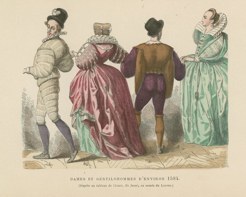 Signore e signori francesi del 1584 da French School