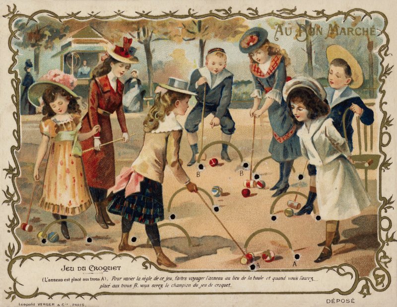 Gioco del croquet da French School