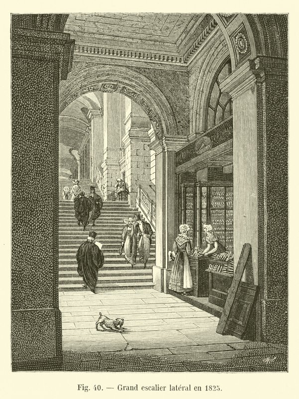 Grande scala laterale nel 1825 da French School