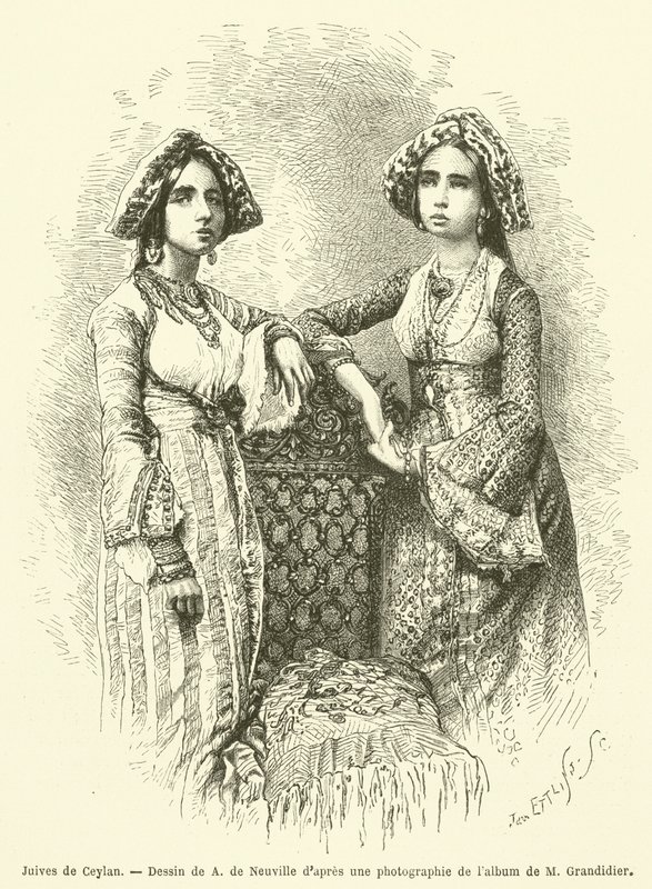 Ebrei di Ceylon (incisione) da French School