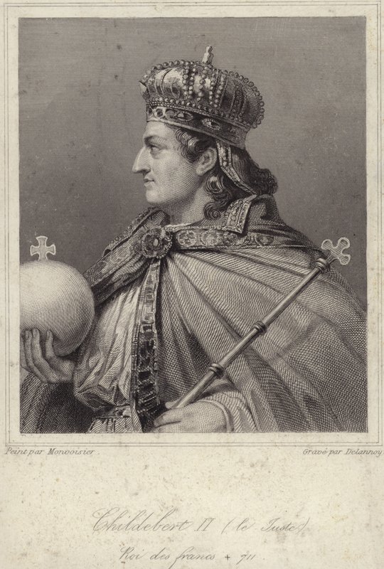 Re Childeberto II di Austrasia da French School