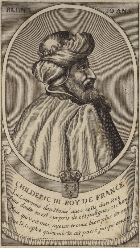 Re Childerico III dei Franchi da French School