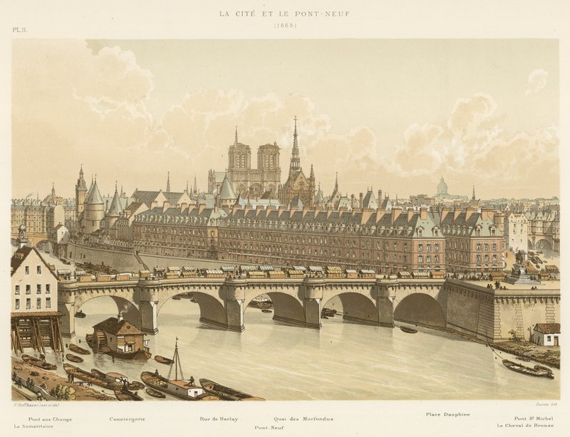 La Cité e il Pont-Neuf, 1665 da French School