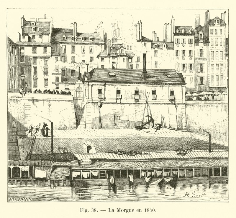 La Morgue nel 1840 da French School