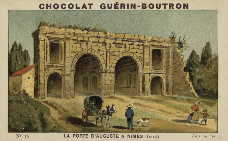 La Porta di Augusto a Nîmes, Gard da French School
