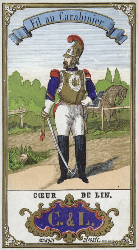 Etichetta per filo dei carabinieri da French School