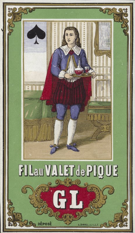Etichetta per filo del fante di picche da French School