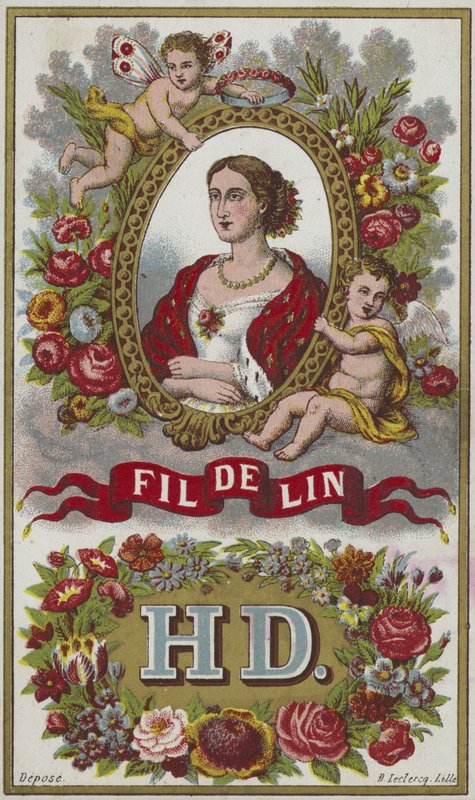 Etichetta per filo di lino da French School
