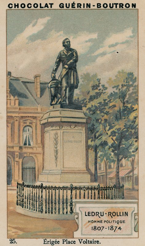Ledru-Rollin, Politico, 1807-1874, eretta Place Voltaire da French School