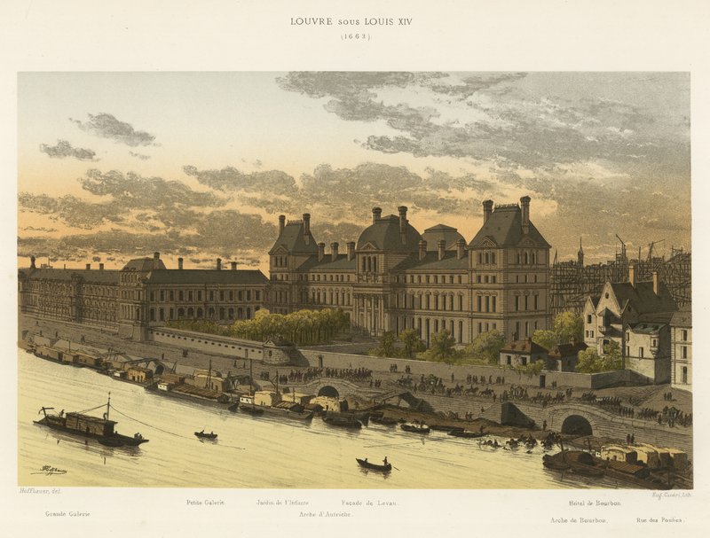 Louvre sotto Luigi XIV, 1663 da French School