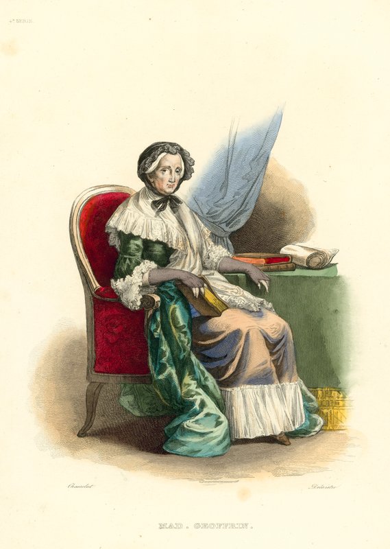 Madame Geoffrin (incisione colorata) da French School